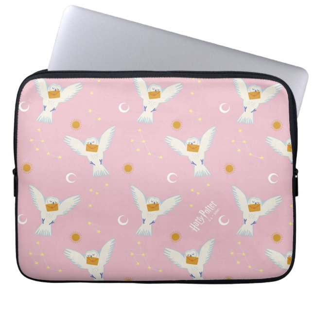 Hedwig Pink Solstice Pattern Laptop Sleeve (Front)