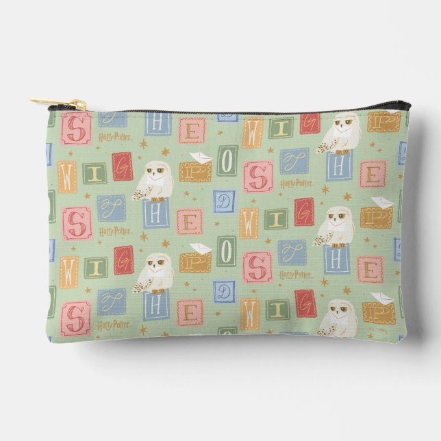 Hedwig Post Letter Block Pattern Accessory Pouch (Front)