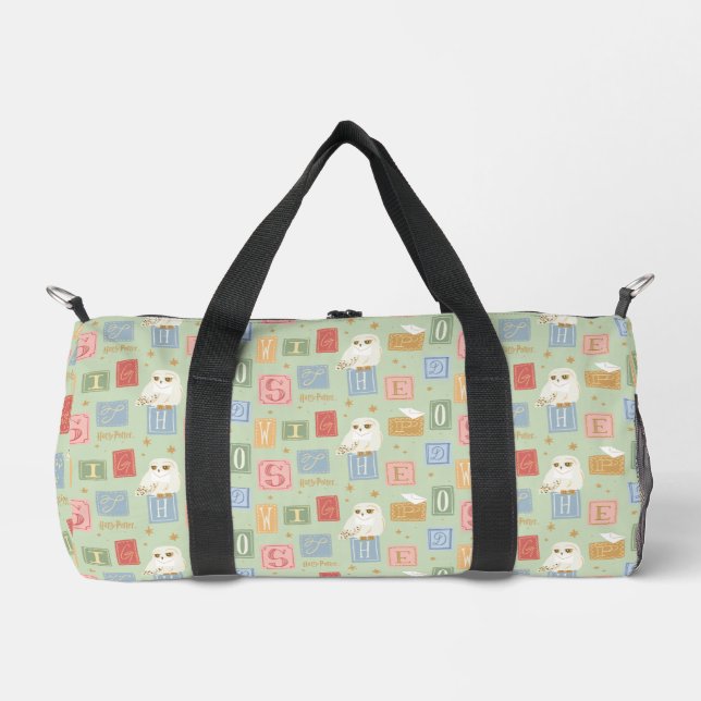 Hedwig Post Letter Block Pattern Duffle Bag (Front)