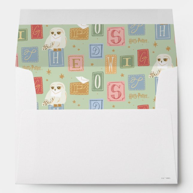 Hedwig Post Letter Block Pattern Envelope (Back (Bottom))