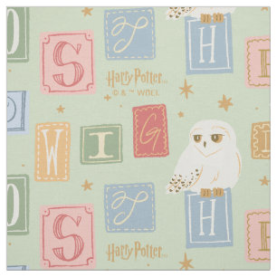 Hedwig Post Letter Block Pattern Fabric