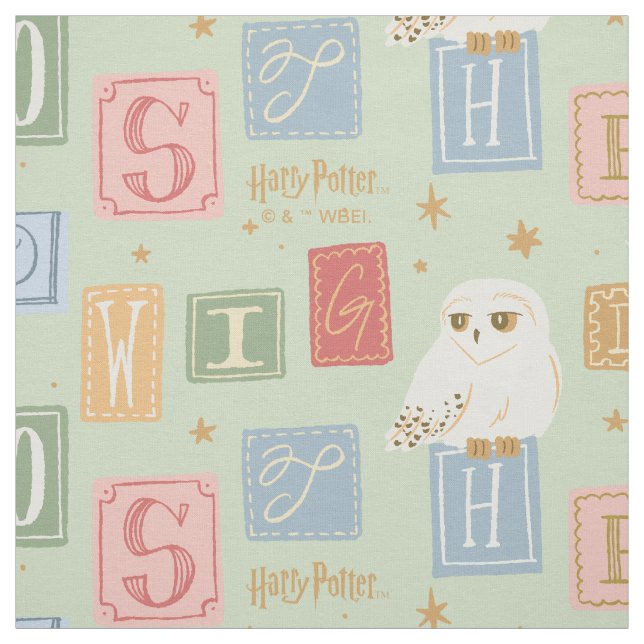 Hedwig Post Letter Block Pattern Fabric (Swatch)
