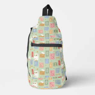 Hedwig Post Letter Block Pattern Sling Bag