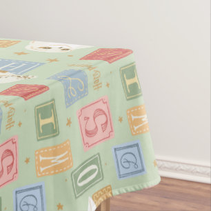 Hedwig Post Letter Block Pattern Tablecloth
