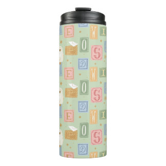 Hedwig Post Letter Block Pattern Thermal Tumbler