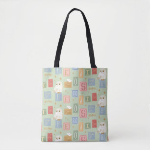Hedwig Post Letter Block Pattern Tote Bag