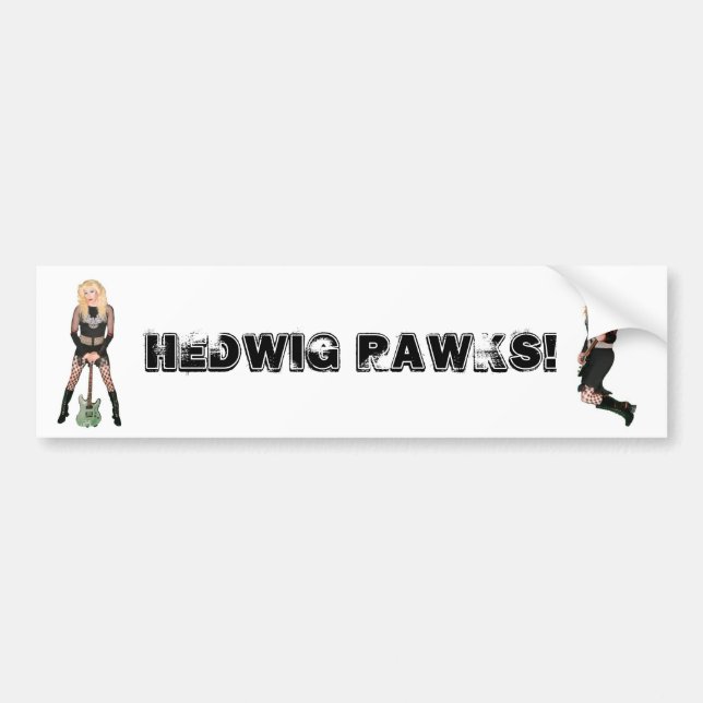 Hedwig Rawks bumper sticker (Front)