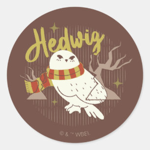 Hedwig Whimsical Forest Drawing Classic Round Sticker