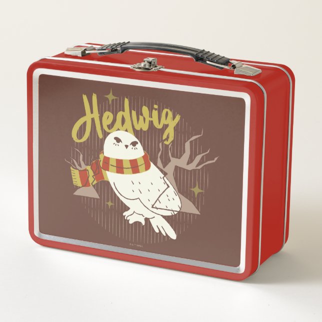 Hedwig Whimsical Forest Drawing Metal Lunch Box (Front)