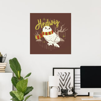 Hedwig Whimsical Forest Drawing Poster