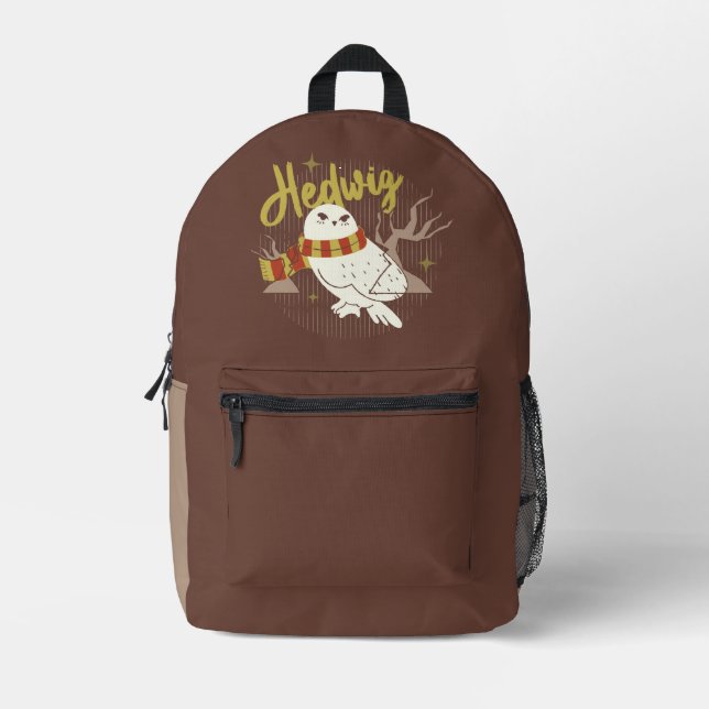 Hedwig Whimsical Forest Drawing Printed Backpack (Front)