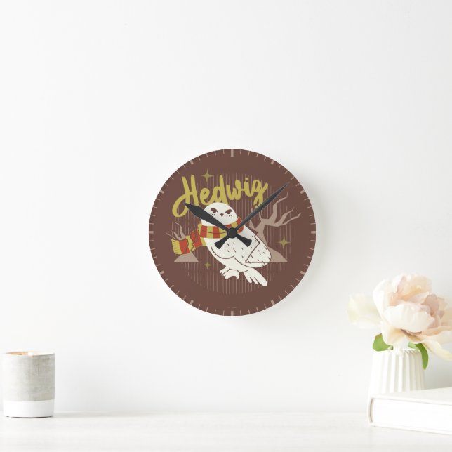 Hedwig Whimsical Forest Drawing Round Clock (Home)