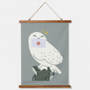 Hedwig With Letter Whimsical Drawing Hanging Tapestry