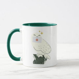 Hedwig With Letter Whimsical Drawing Mug