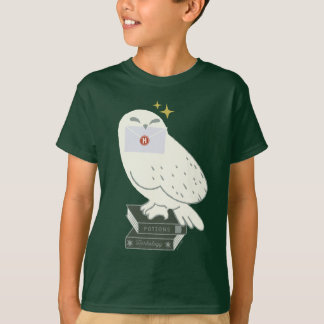 Hedwig With Letter Whimsical Drawing T-Shirt