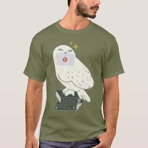 Hedwig With Letter Whimsical Drawing T-Shirt