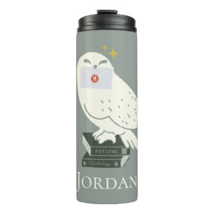 Hedwig With Letter Whimsical Drawing Thermal Tumbler