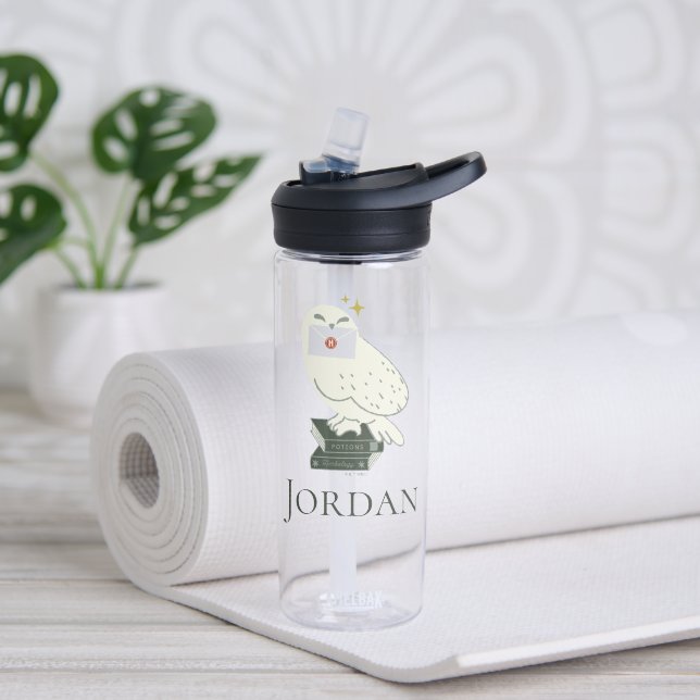 Hedwig With Letter Whimsical Drawing Water Bottle (Yoga)