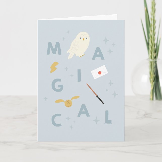 Hedwigh "Magical" Typography Graphic Card (Front)