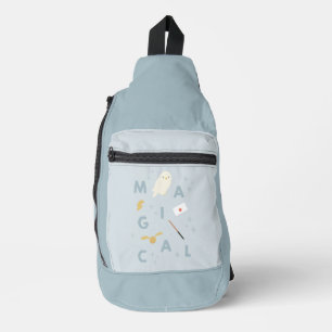 Hedwigh "Magical" Typography Graphic Sling Bag