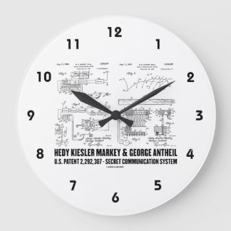 Hedy Kiesler Markey G. Antheil US Patent 2292387 Large Clock