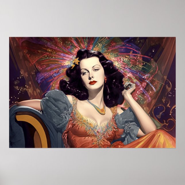 Hedy Lamarr in 1920s Miami Poster (Front)