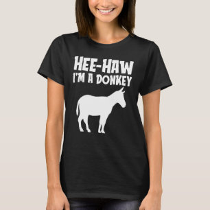 Hee-Haw Im a Donkey Funny Lazy Halloween Costume F T-Shirt