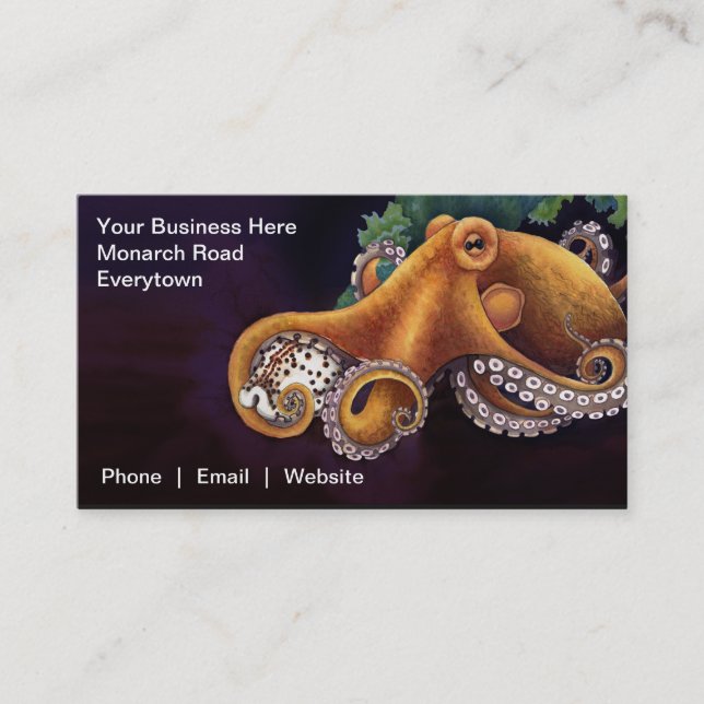 He'e (octopus) with Cowry Business Card (Front)