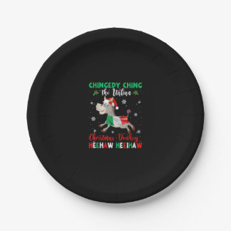 HEEHAW The Christmas Donkey | Donkey Lovers Gifts Paper Plate