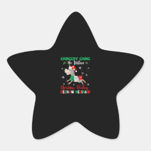 HEEHAW The Christmas Donkey   Donkey Lovers Gifts Star Sticker