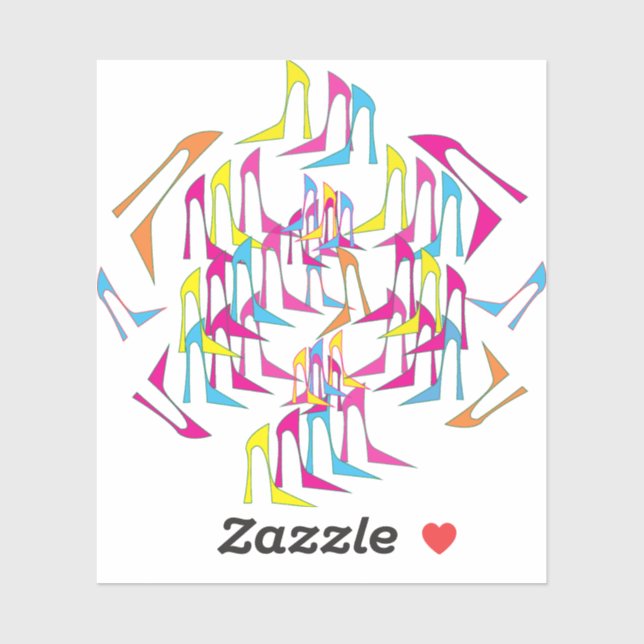 HEEL SWIRL Sticker Colourful Fashion-Inspired Shoe (Sheet)
