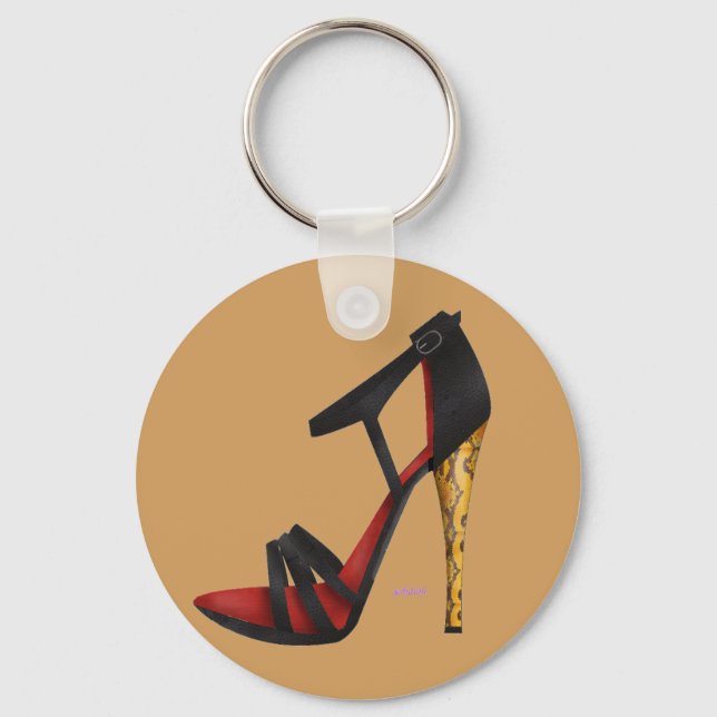 Heeled Evening Sandal Key Chain (Front)