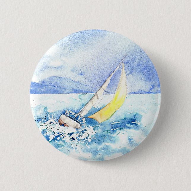 'Heeled Over' Button (Front)