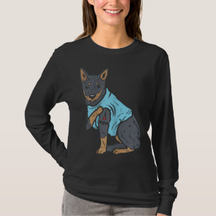 Heeler I Love Mum Animal Pet Red Blue Cattle Dog W T-Shirt