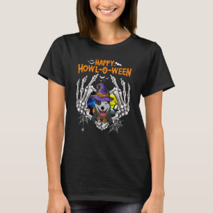 Heeler Skeleton Heart Happy Howl O Ween Costume T-Shirt