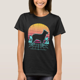 Heeler Vaporwave Aesthetic Animal Blue Red Cattle  T-Shirt