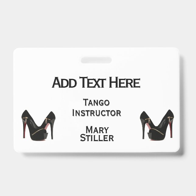 Heels Double Sided ID Badge (Front)
