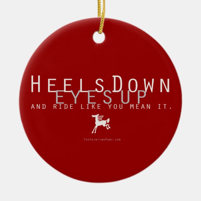 Heels Down Ceramic Tree Decoration (Front)