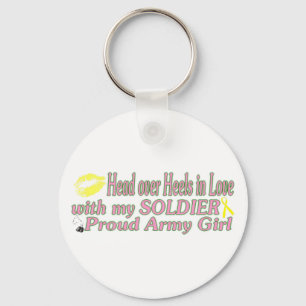 Heels in love with a Soldier Key Ring