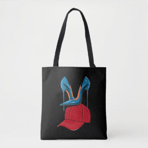 Heels stepping on Red MAGA Hat Election 2024 Tote Bag