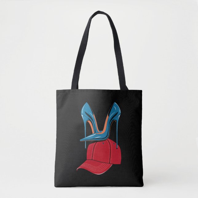 Heels stepping on Red MAGA Hat Election 2024 Tote Bag (Front)