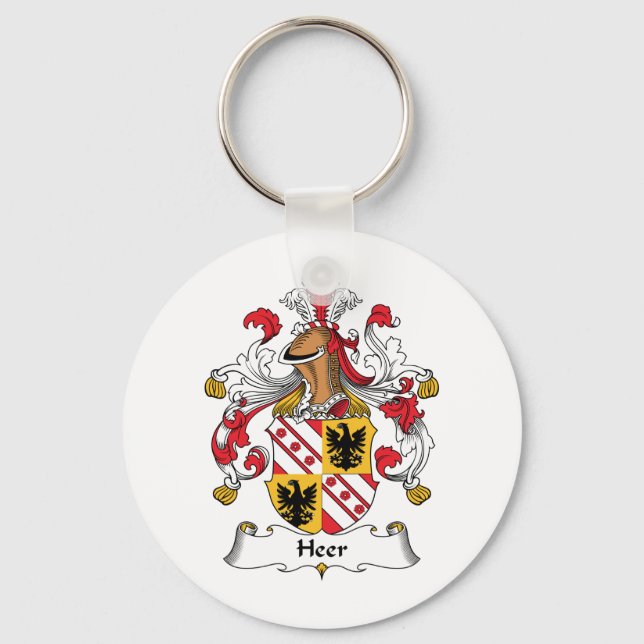 Heer Family Crest Key Ring (Front)