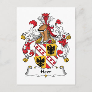 Heer Family Crest Postcard