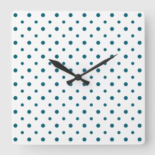 Heffalumps Blue Polka Dots on White Wall Clock