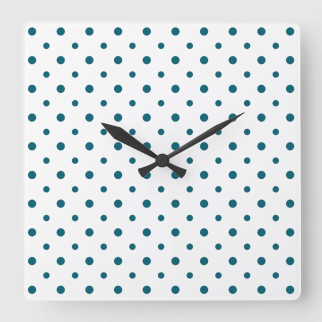 Heffalumps Blue Polka Dots on White Wall Clock (Front)