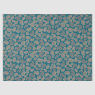 Heffalumps Red Blue Beige Paisley Tissue Paper