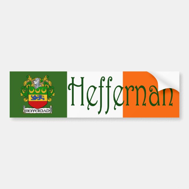Heffernan Coat of Arms Flag Bumper Sticker (Front)