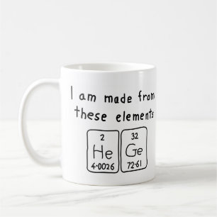 Hege periodic table name mug
