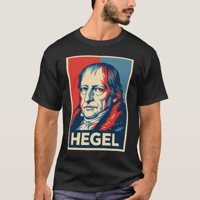 Hegel Pop Art Portrait T-Shirt (Front)