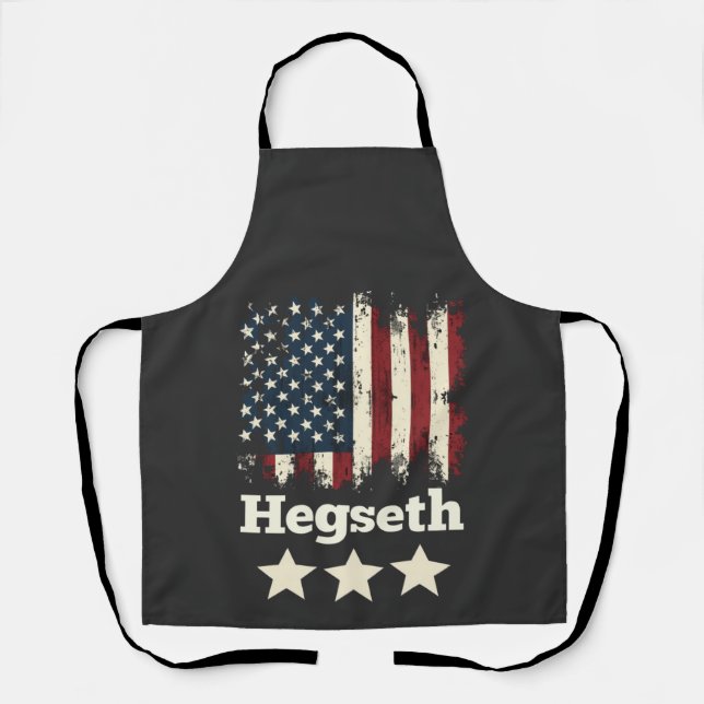 Hegseth Trump Administration American Flag Apron (Front)